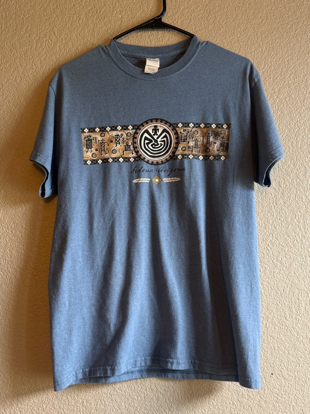 Vintage Sedona, Arizona Short-Sleeve Tee with Central Tribal Emblem